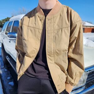 Mervyn's Men's collection small Korean vintage 70s jacket beige tan